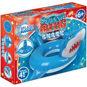 Wholesale - INFLATABLE SHARK POOL FLOAT RING C/P 12, UPC: 810061296171
